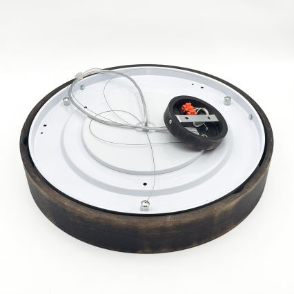 Brilagi - Lampadario LED su cavo CARVALHO SMOKEY 3xE27/60W/230V rovere Ø 47,5 cm