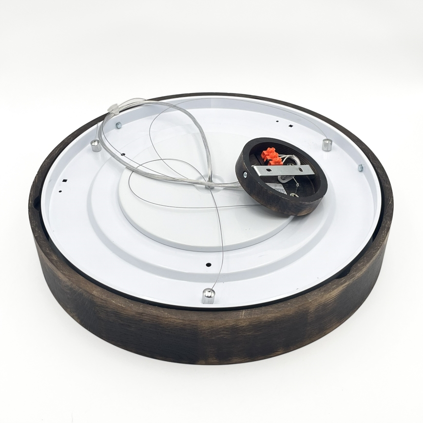 Brilagi - Lampadario LED su cavo CARVALHO SMOKEY 3xE27/60W/230V rovere Ø 47,5 cm