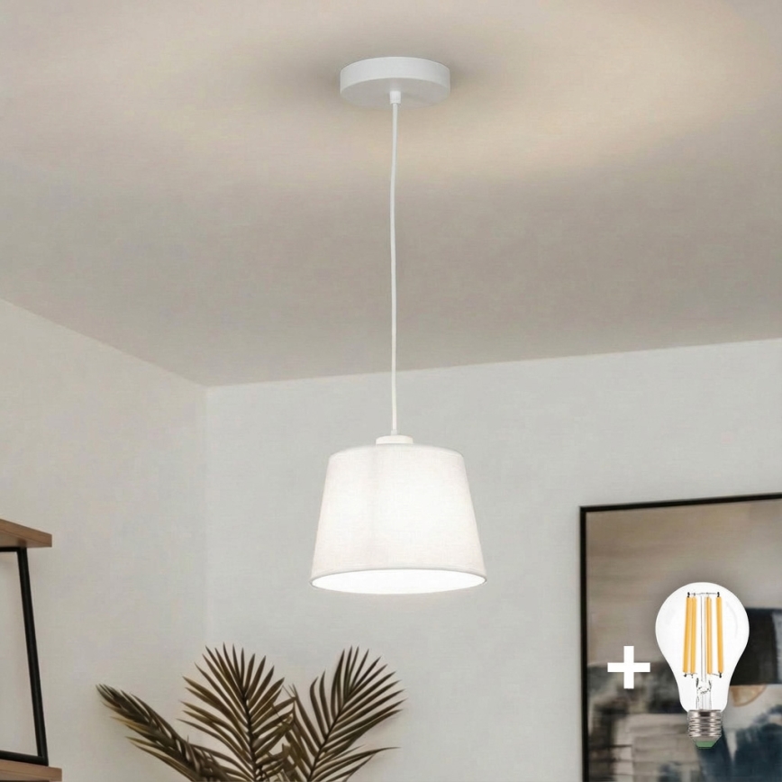 Brilagi - Lampadario LED su cavo CERIA 1xE27/40W/230V Ø 20,5 cm bianco