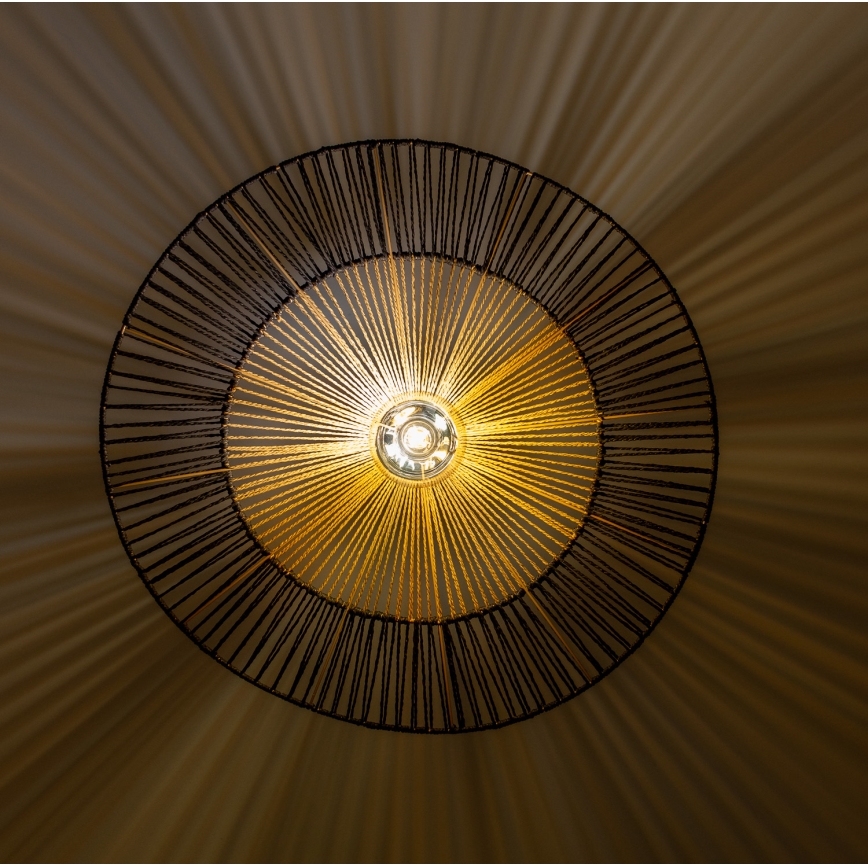 Brilagi - Lampadario LED su cavo CERIA BOHO 1xE27/40W/230V Ø 50 cm nero/marrone
