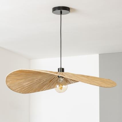 Brilagi - Lampadario LED su cavo CERIA BOHO 1xE27/40W/230V Ø 80 cm, in rafia