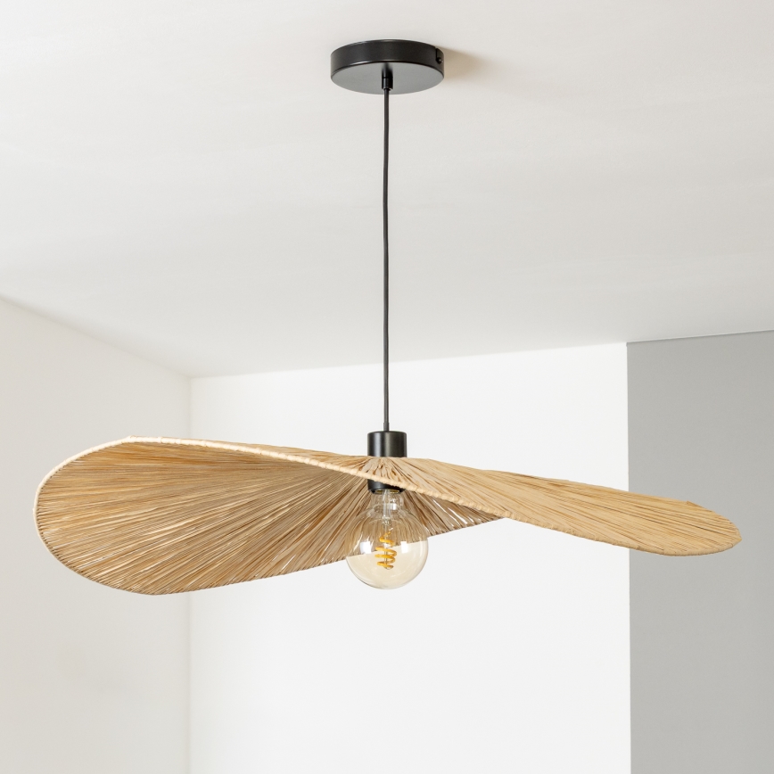 Brilagi - Lampadario LED su cavo CERIA BOHO 1xE27/40W/230V Ø 80 cm, in rafia