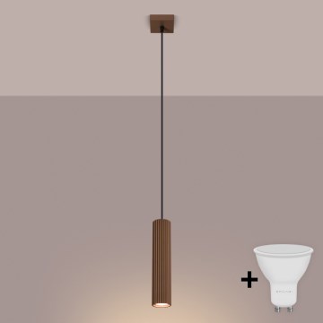 Brilagi - Lampadario LED su cavo CRESTO 1xGU10/10W/230V marrone