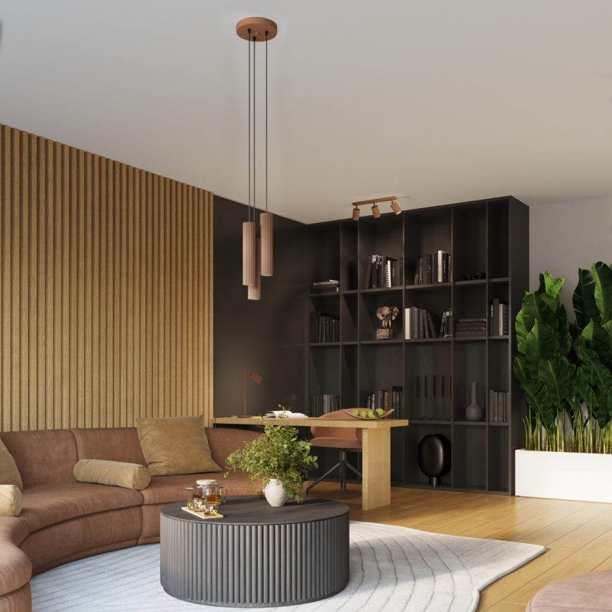 Brilagi - Lampadario LED su cavo CRESTO 1xGU10/10W/230V marrone