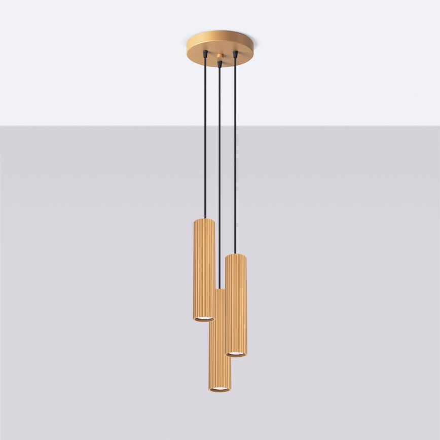 Brilagi - Lampadario LED su cavo CRESTO 3xGU10/10W/230V oro