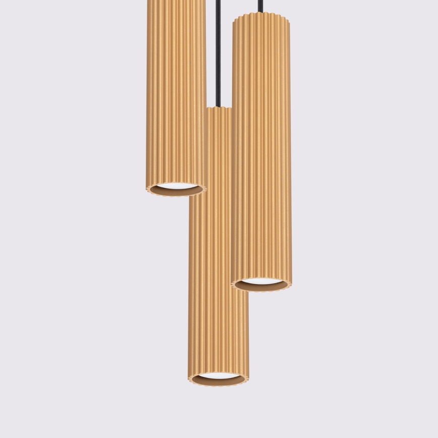 Brilagi - Lampadario LED su cavo CRESTO 3xGU10/10W/230V oro