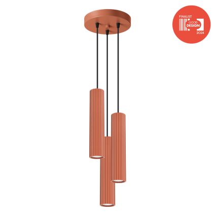 Brilagi - Lampadario LED su cavo CRESTO 3xGU10/10W/230V rosso