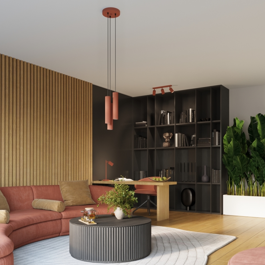 Brilagi - Lampadario LED su cavo CRESTO 3xGU10/10W/230V rosso