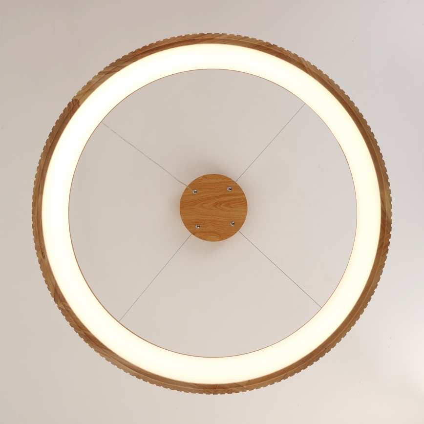 Brilagi - Lampadario LED a sospensione su cavo FALCON WOOD MODERN LED/60W/230V 3000/4000/6000K Ø 80 cm in legno