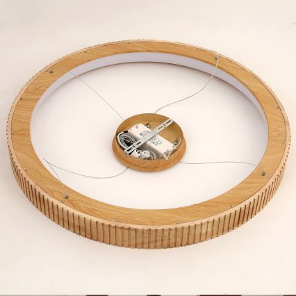 Brilagi - Lampadario LED a sospensione su cavo FALCON WOOD MODERN LED/60W/230V 3000/4000/6000K Ø 80 cm in legno