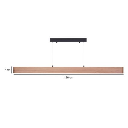 BRILAGI - Lampadario LED su cavo GARDALINE LED/90W/230V rovere