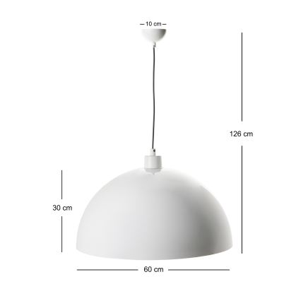 Brilagi - Lampadario LED su cavo METALO 1xE27/40W/230V Ø 60 cm bianco/ramato