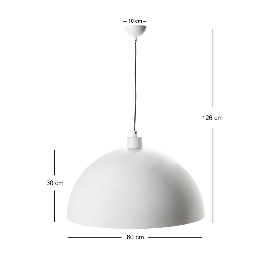 Brilagi - Lampadario LED su cavo METALO 1xE27/40W/230V Ø 60 cm bianco/ramato