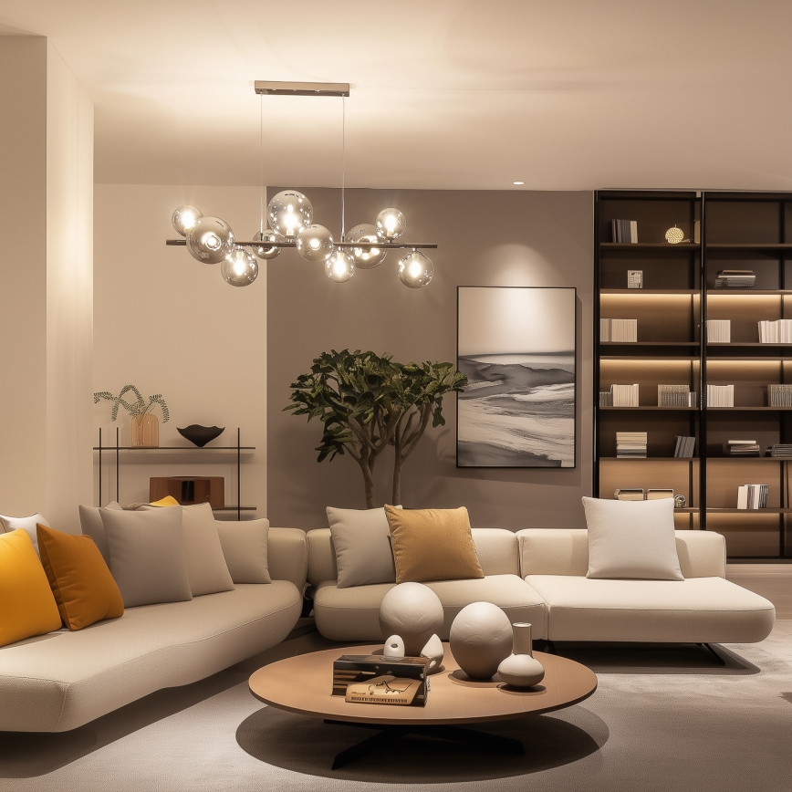 Brilagi - Lampadario LED su cavo MILLA 10xG9/3W/230V nero cromato/fumé