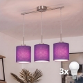 Brilagi - Lampadario LED su cavo NUBILA 3xE27/60W/230V viola