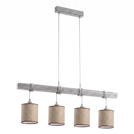 Brilagi - Lampadario LED su cavo NUBILA 4xE27/60W/230V grigio/marrone