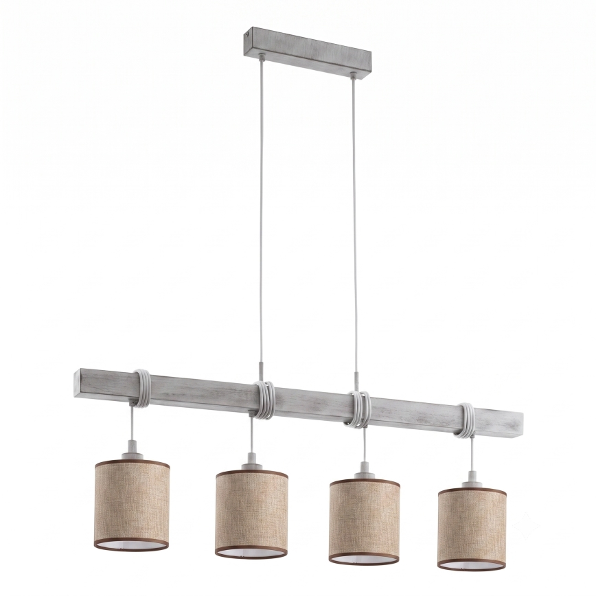 Brilagi - Lampadario LED su cavo NUBILA 4xE27/60W/230V grigio/marrone