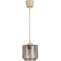 Brilagi - Lampadario LED su cavo RETRO GLASS 1xE27/60W/230V diam. 15 cm beige/fumé beige