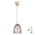 Brilagi - Lampadario LED su cavo RETRO GLASS 1xE27/60W/230V diam. 17 cm beige/beige fumé