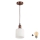 Brilagi - Lampadario LED su cavo RETRO GLASS 1xE27/60W/230V Ø 13 cm rame/bianco