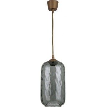 Brilagi - Lampadario LED su cavo RETRO GLASS 1xE27/60W/230V Ø 14 cm marrone/grigio fumé