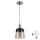 Brilagi - Lampadario LED su cavo RETRO GLASS 1xE27/60W/230V ø 15,5 cm ramato/beige fumé/nero