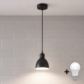 Brilagi - Lampadario LED su cavo RIDDY 1xE27/60W/230V nero