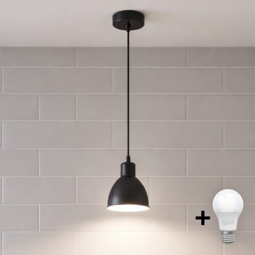 Brilagi - Lampadario LED su cavo RIDDY 1xE27/60W/230V nero