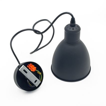 Brilagi - Lampadario LED su cavo RIDDY 1xE27/60W/230V nero