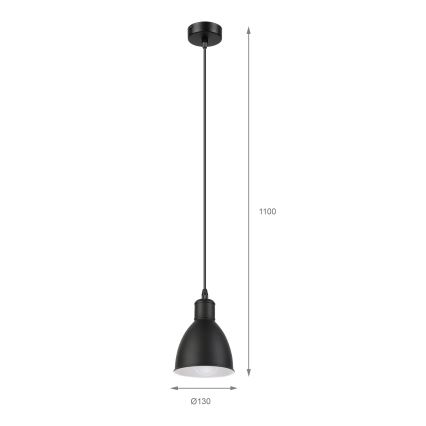 Brilagi - Lampadario LED su cavo RIDDY 1xE27/60W/230V nero