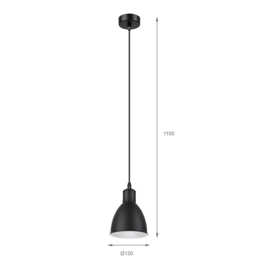 Brilagi - Lampadario LED su cavo RIDDY 1xE27/60W/230V nero