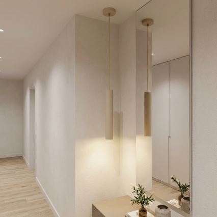 Brilagi - Lampadario sospeso a cavo 1xGU10/15W/230V beige/oro