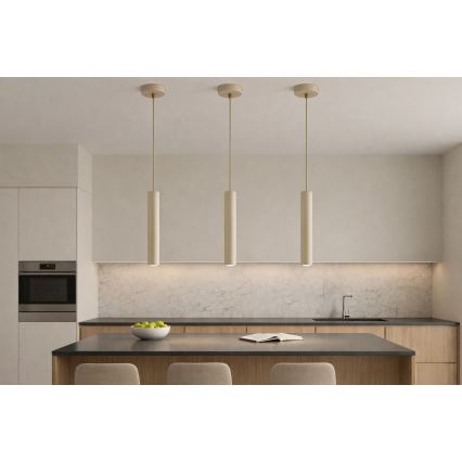 Brilagi - Lampadario sospeso a cavo 1xGU10/15W/230V beige/oro