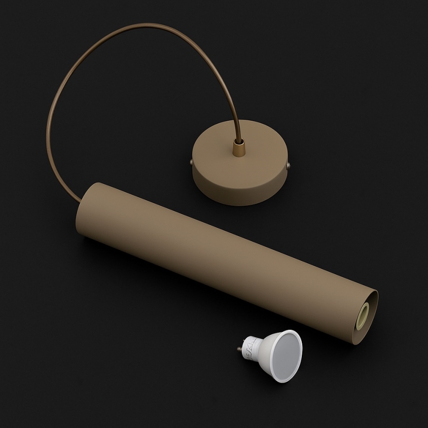 Brilagi - Lampadario sospeso a cavo 1xGU10/15W/230V beige/oro