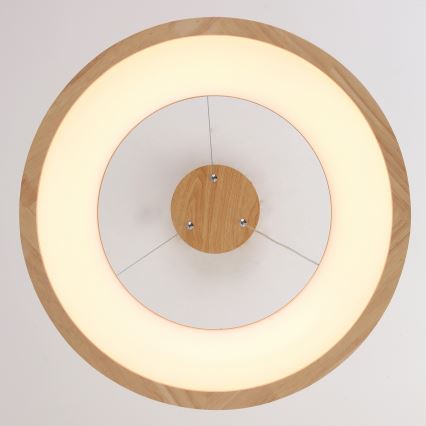 Brilagi - Lampada a sospensione LED su cavo FALCON WOOD LED/30W/230V 3000/4000/6000K Ø 45 cm legno