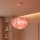 Brilagi - Lampadario sospeso a cavo FEATHER 3xE27/40W/230V Ø 50 cm rosa