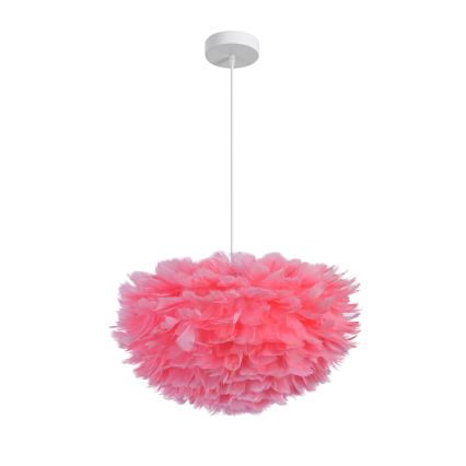 Brilagi - Lampadario sospeso a cavo FEATHER 3xE27/40W/230V Ø 50 cm rosa