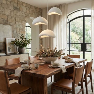 Brilagi - Lampadario sospeso a cavo LUNA 3xE27/40W/230V Ø 82 cm bianco