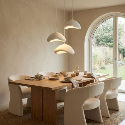 Brilagi - Lampadario sospeso a cavo LUNA 3xE27/40W/230V Ø 82 cm bianco