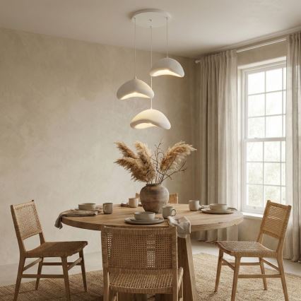 Brilagi - Lampadario sospeso a cavo LUNA 3xE27/40W/230V Ø 82 cm bianco