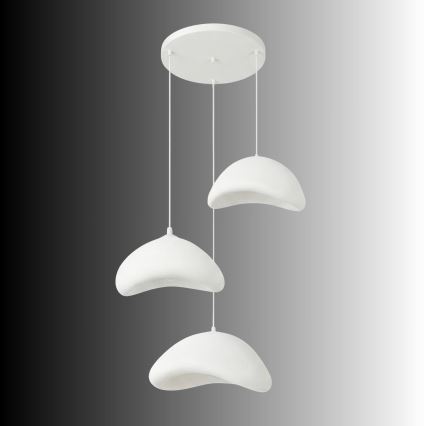 Brilagi - Lampadario sospeso a cavo LUNA 3xE27/40W/230V Ø 82 cm bianco