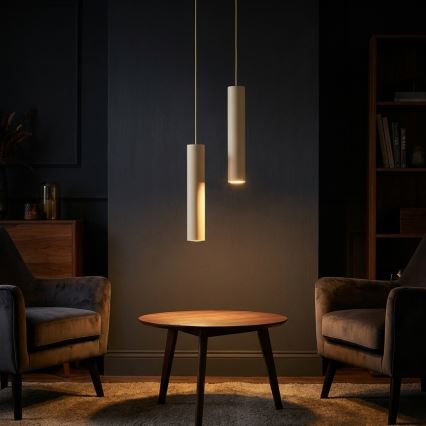 Brilagi - Lampadario sospeso a cavo TUBE 1xGU10/15W/230V beige/oro