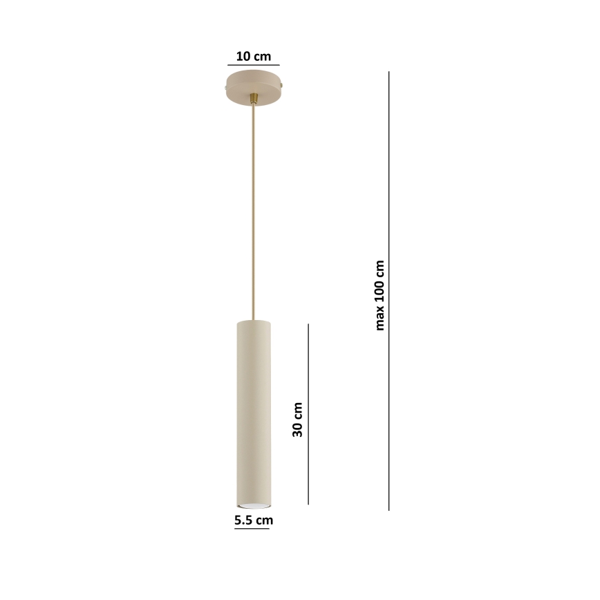 Brilagi - Lampadario sospeso a cavo TUBE 1xGU10/15W/230V beige/oro