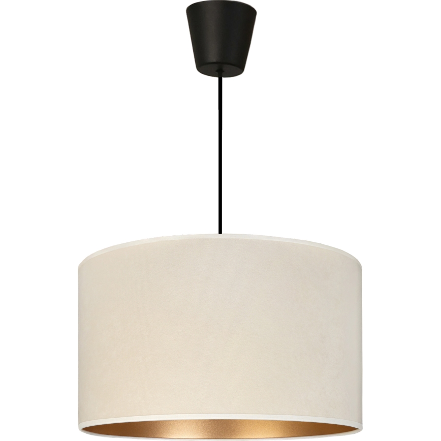 Brilagi - Lampadario sospeso a cavo VELVET 1xE27/60W/230V Ø 40 cm crema/oro