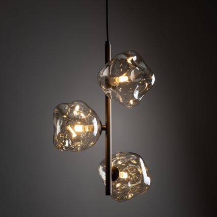Brilagi - Lampadario sospeso a cavo VULCANO 3xG9/8W/230V bronzo/beige fumé