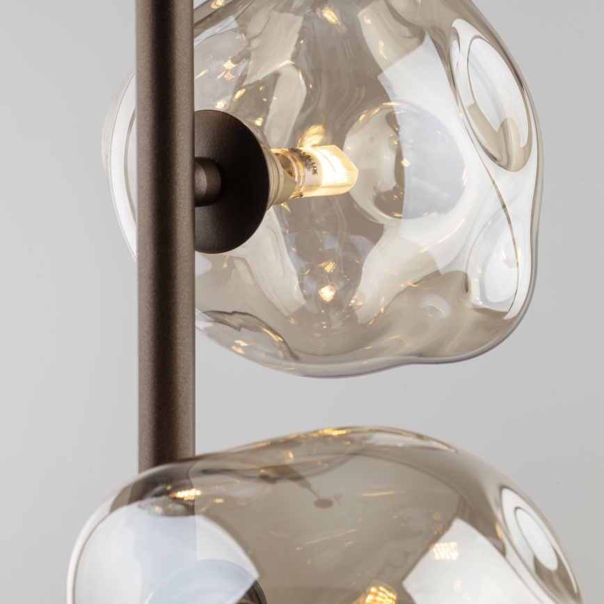 Brilagi - Lampadario sospeso a cavo VULCANO 3xG9/8W/230V bronzo/beige fumé