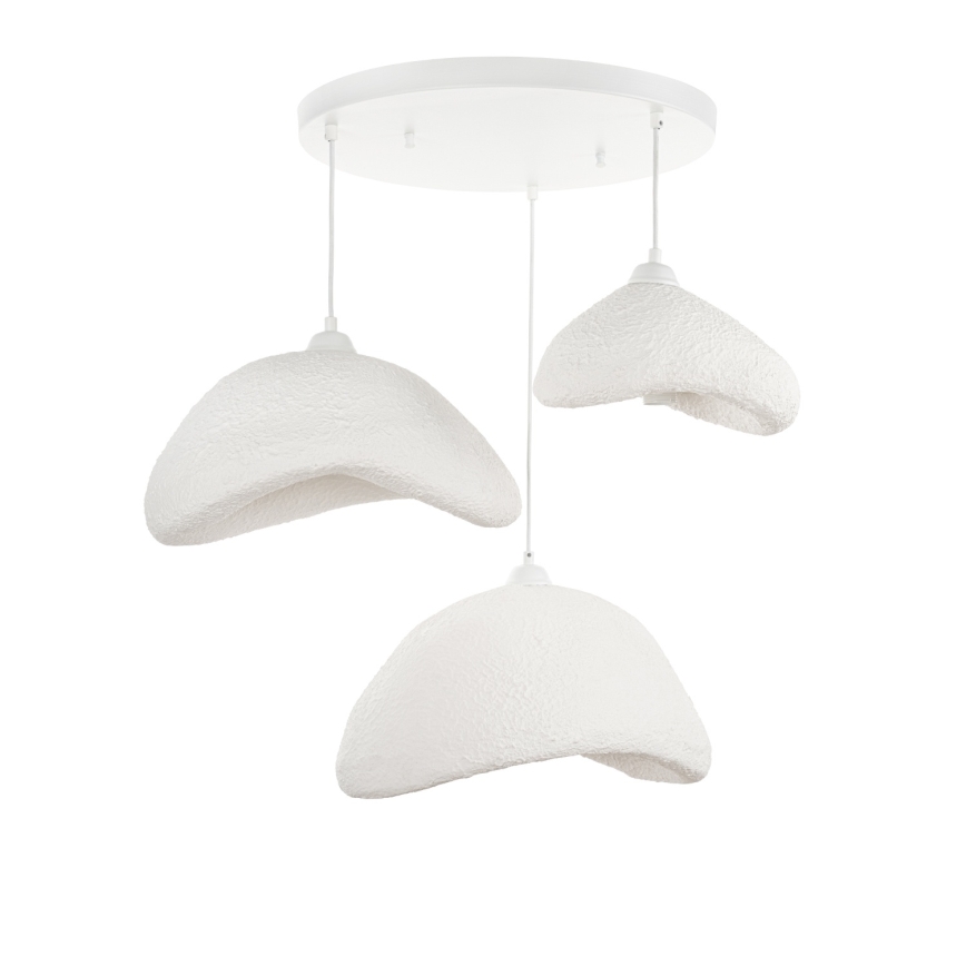 Brilagi - Lampadario sospeso a cavo WABI SABI 3xE27/40W/230V Ø 82 cm bianco
