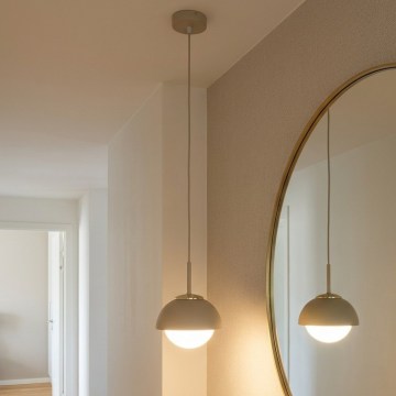 Brilagi - Lampadario sospeso con cavo 1xE27/60W/230V Ø 18 cm beige/oro