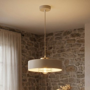Brilagi - Lampadario sospeso con cavo 1xE27/60W/230V Ø 30 cm beige/oro
