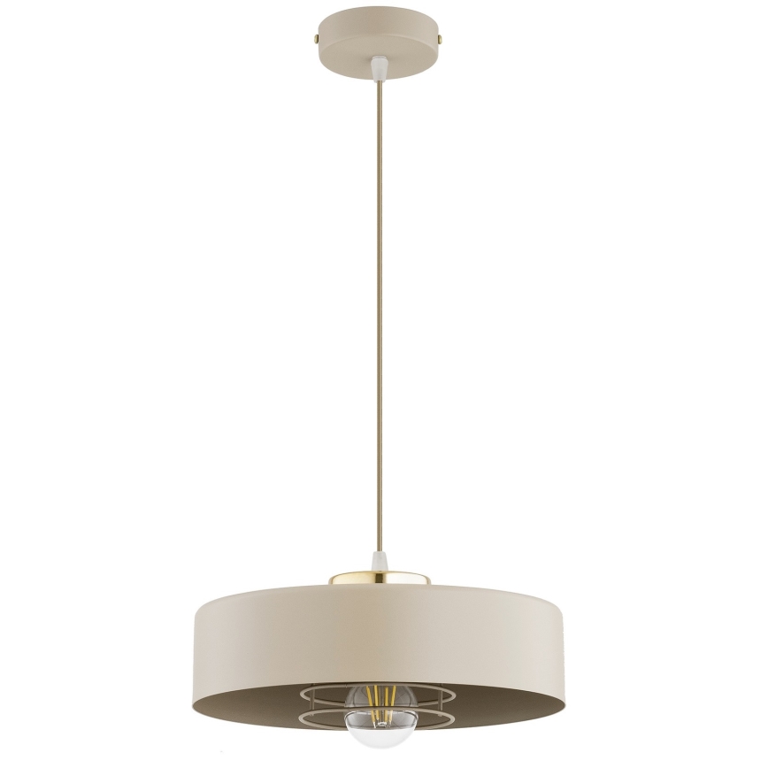 Brilagi - Lampadario sospeso con cavo 1xE27/60W/230V Ø 30 cm beige/oro